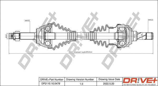 Drive Shaft (DP2110.10.0478)