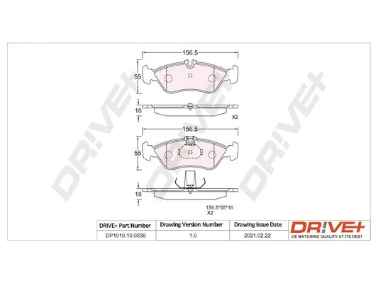 Brake Pad Set, disc brake (DP1010.10.0838)