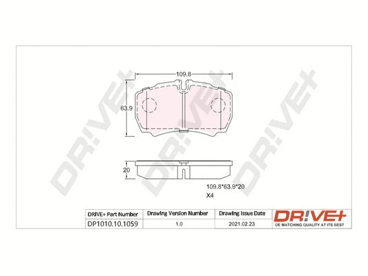 Brake Pad Set, disc brake (DP1010.10.1059)