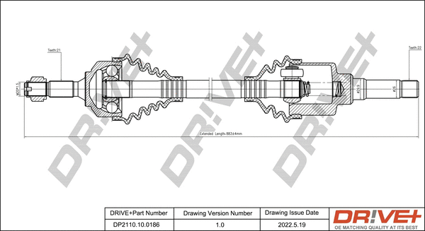 Drive Shaft (DP2110.10.0186)