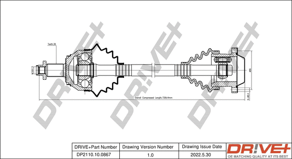 Drive Shaft (DP2110.10.0867)