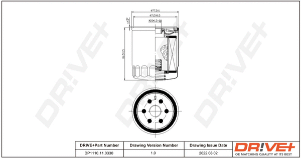 Oil Filter (DP1110.11.0330)