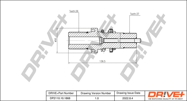 Joint Kit, drive shaft (DP2110.10.1868)