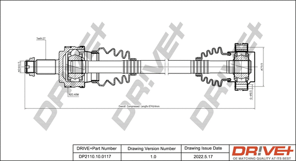 Drive Shaft (DP2110.10.0117)