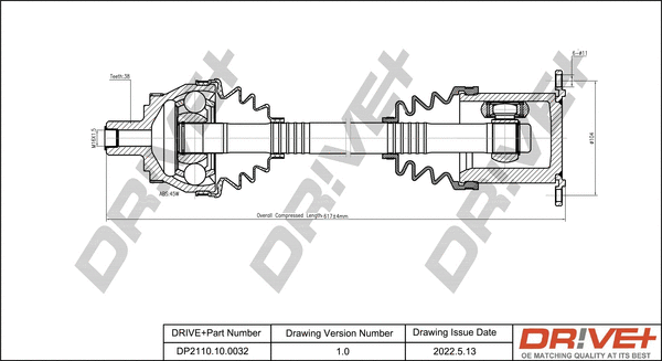 Drive Shaft (DP2110.10.0032)