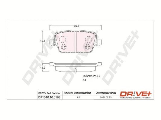 Brake Pad Set, disc brake (DP1010.10.0168)