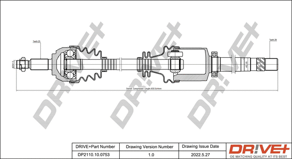 Drive Shaft (DP2110.10.0753)