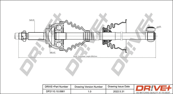 Drive Shaft (DP2110.10.0981)