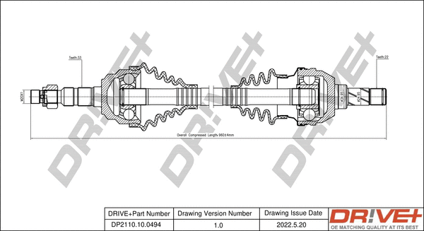 Drive Shaft (DP2110.10.0494)