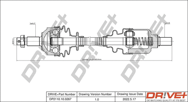 Drive Shaft (DP2110.10.0267)