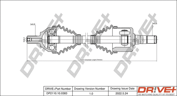 Drive Shaft (DP2110.10.0383)