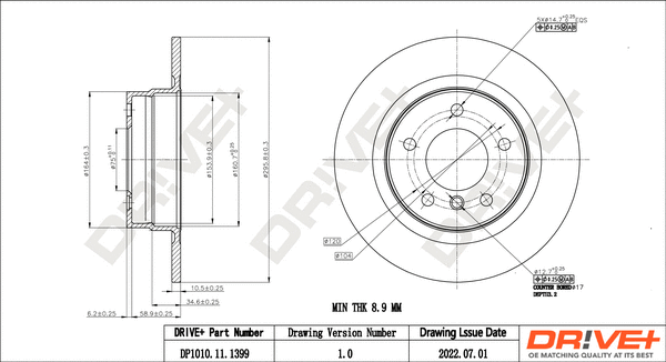 Brake Disc (DP1010.11.1399)