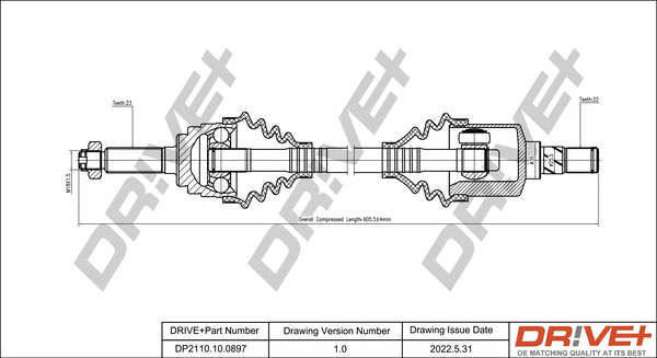 Drive Shaft (DP2110.10.0897)