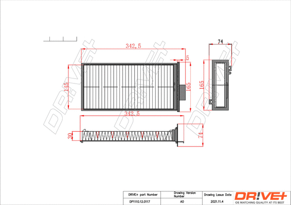 Filter, cabin air (DP1110.12.0117)
