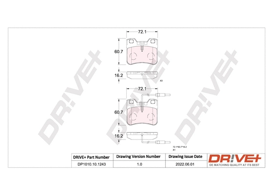 Brake Pad Set, disc brake (DP1010.10.1243)