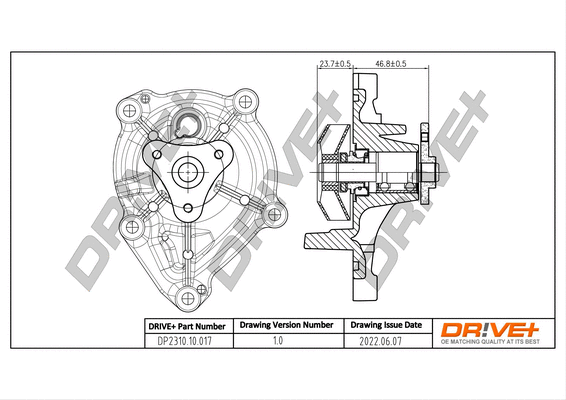 Water Pump, engine cooling (DP2310.10.017)