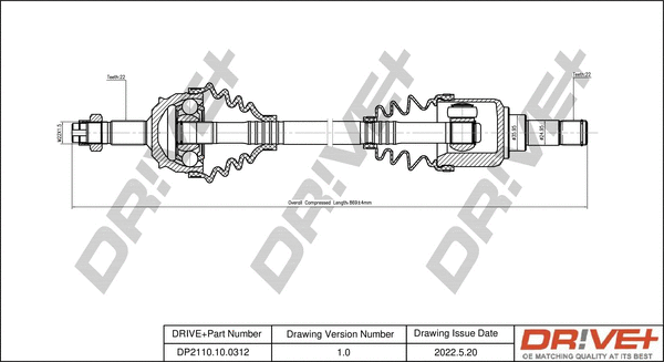 Drive Shaft (DP2110.10.0312)