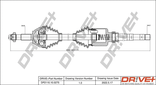 Drive Shaft (DP2110.10.0275)