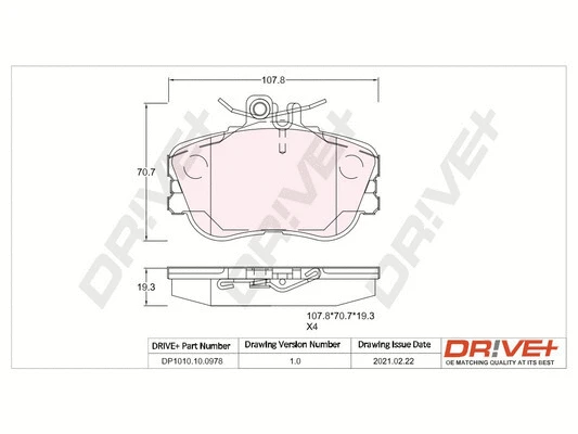 Brake Pad Set, disc brake (DP1010.10.0978)