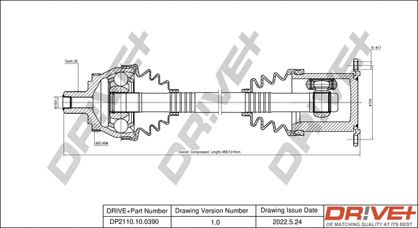 Drive Shaft (DP2110.10.0390)