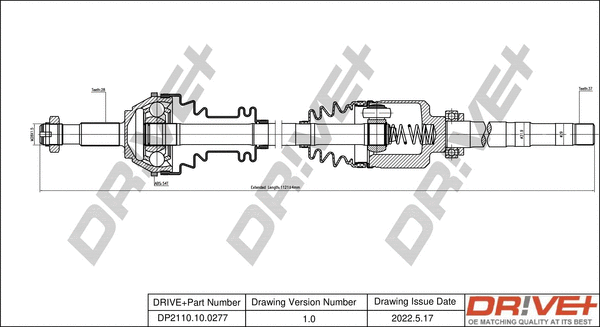 Drive Shaft (DP2110.10.0277)