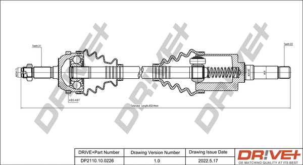Drive Shaft (DP2110.10.0226)
