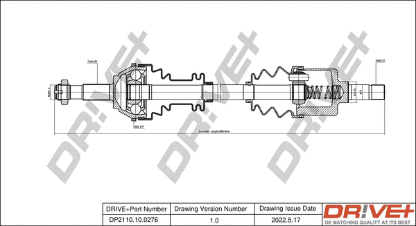 Drive Shaft (DP2110.10.0276)