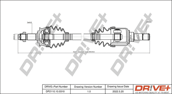 Drive Shaft (DP2110.10.0310)