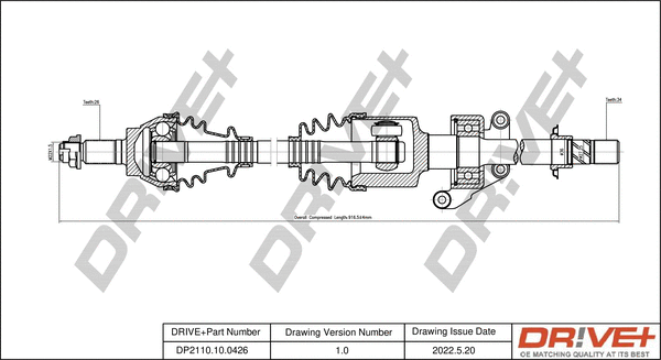 Drive Shaft (DP2110.10.0426)