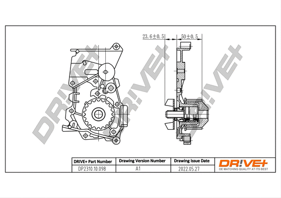 Water Pump, engine cooling (DP2310.10.098)