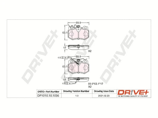 Brake Pad Set, disc brake (DP1010.10.1036)