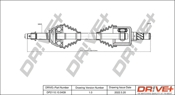 Drive Shaft (DP2110.10.0439)
