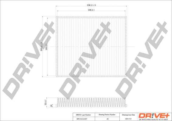 Filter, cabin air (DP1110.12.0327)