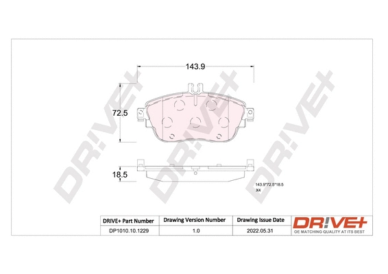 Brake Pad Set, disc brake (DP1010.10.1229)