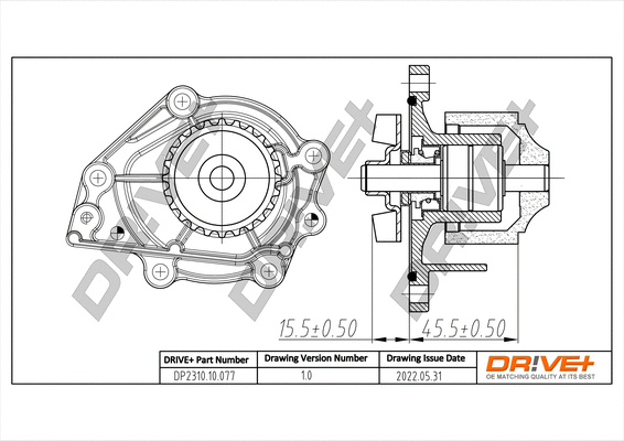 Water Pump, engine cooling (DP2310.10.077)