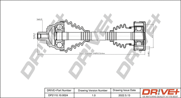 Drive Shaft (DP2110.10.0024)