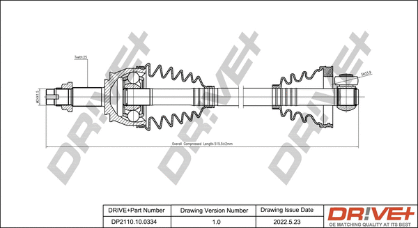 Drive Shaft (DP2110.10.0334)