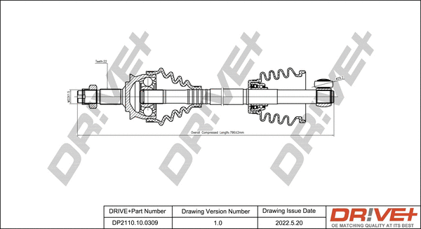 Drive Shaft (DP2110.10.0309)