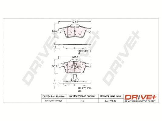 Brake Pad Set, disc brake (DP1010.10.0828)
