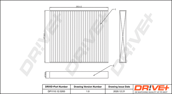 Filter, cabin air (DP1110.12.0283)