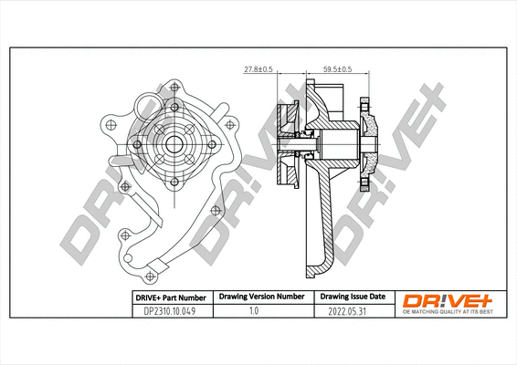 Water Pump, engine cooling (DP2310.10.049)