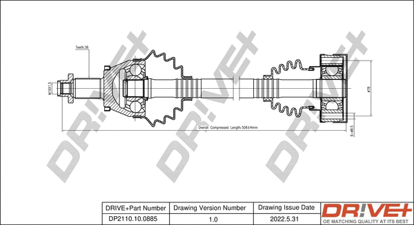 Drive Shaft (DP2110.10.0885)