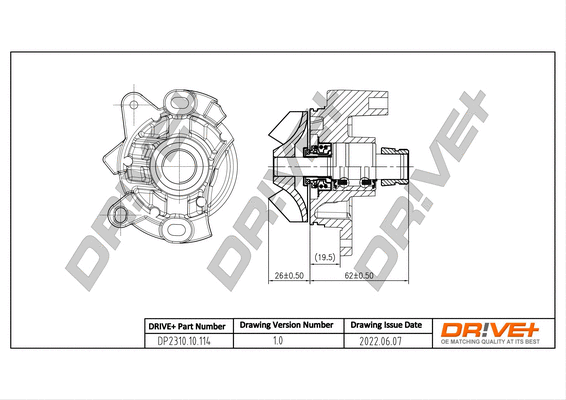 Water Pump, engine cooling (DP2310.10.114)