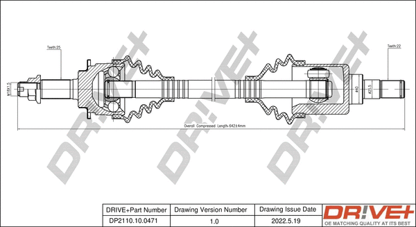 Drive Shaft (DP2110.10.0471)