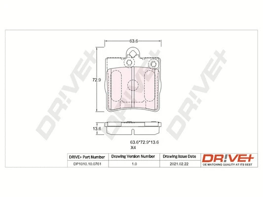 Brake Pad Set, disc brake (DP1010.10.0761)