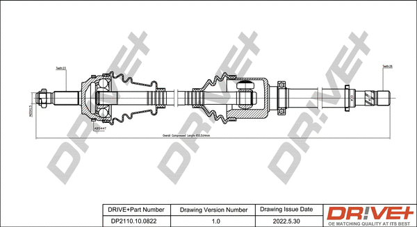 Drive Shaft (DP2110.10.0822)