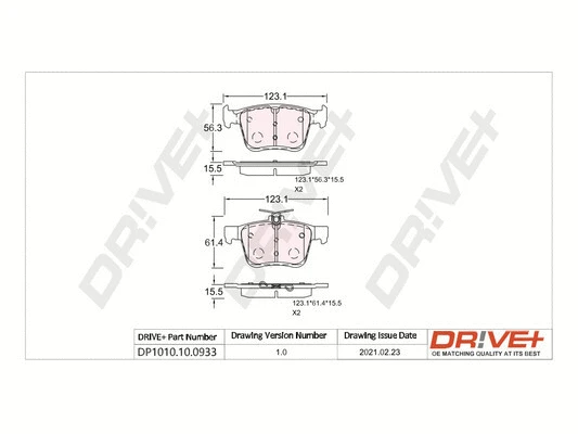 Brake Pad Set, disc brake (DP1010.10.0933)