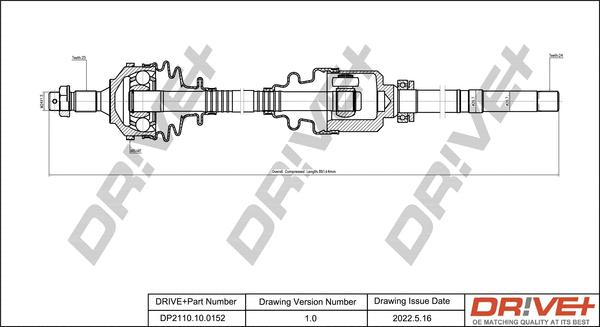 Drive Shaft (DP2110.10.0152)