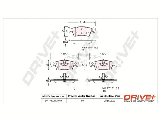 Brake Pad Set, disc brake (DP1010.10.1067)