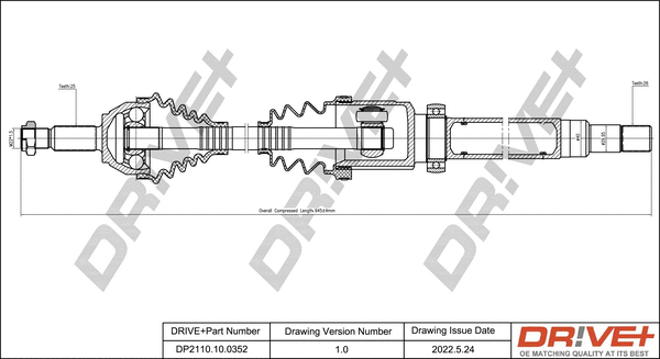 Drive Shaft (DP2110.10.0352)